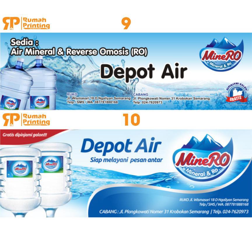 Background Spanduk Depot Air Minum Isi Ulang desain banner kekinian