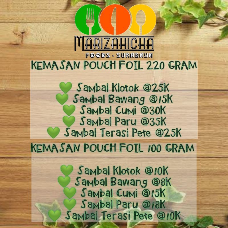 

Sambalcumikemasanpouchaluminiumfoil100gr100gram