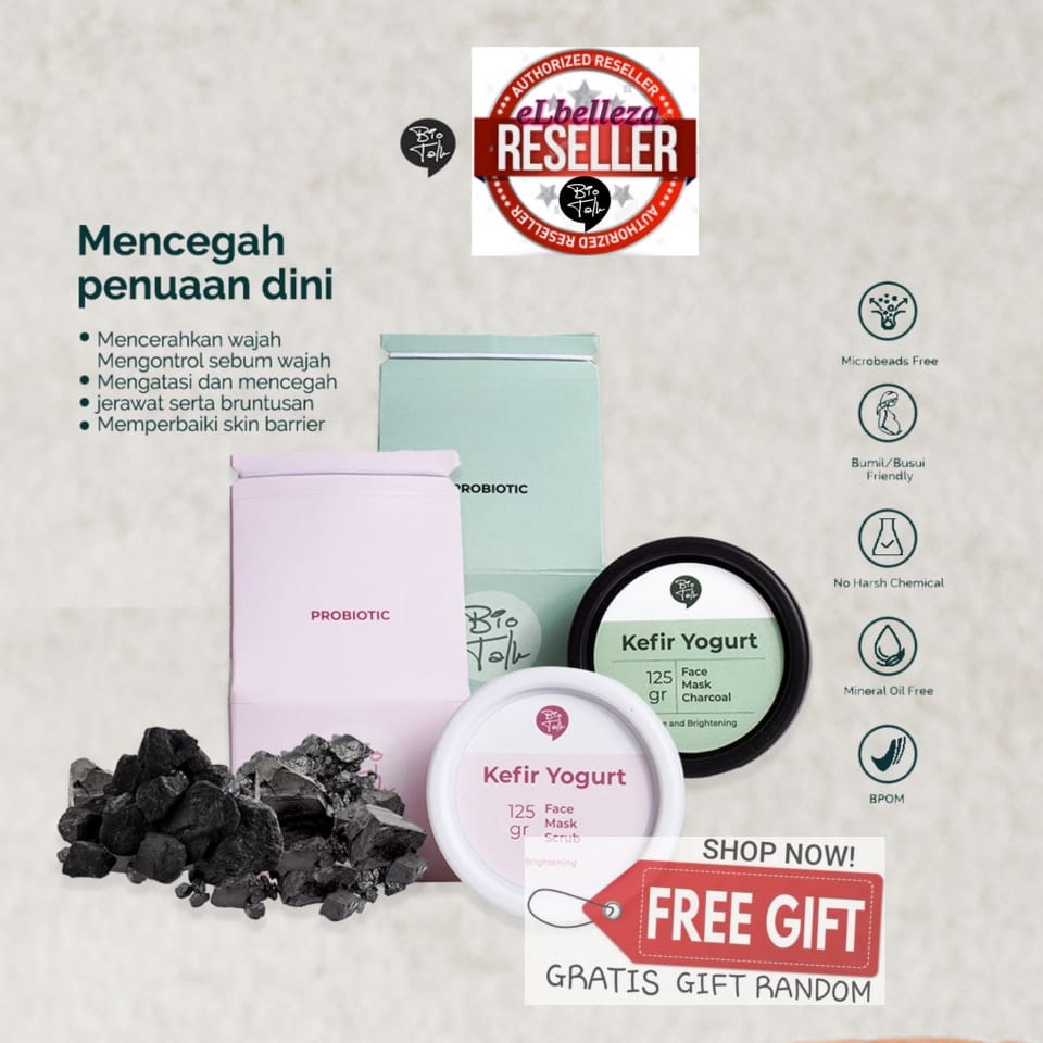 Jual Bio Talk Kefir Yogurt Probiotic Face Mask Shopee Indonesia