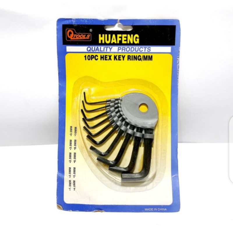 Jual KUNCI L SET HEX KEY 1 2 3 4 5 6 7 8 9 10 MM 10 IN 1 TOOLS WRENCH