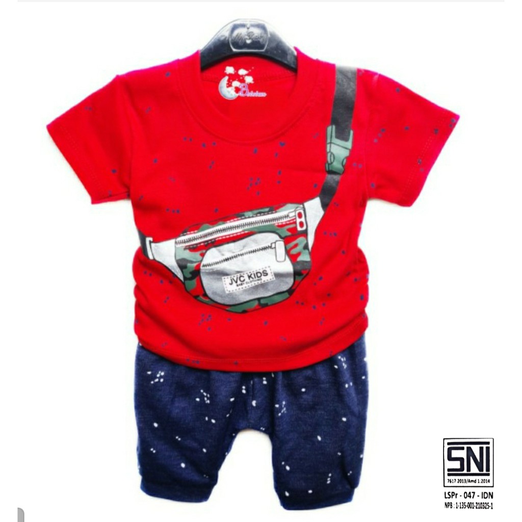 BAJU BAYI KEREN KECE ECER BOBOBAM CASUAL KASUAL BOY TAS SETELAN ANAK HARGA GROSIR