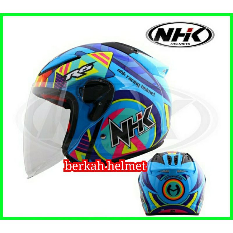 HELM NHK R6 MOTIF PIGMENT BLUE FLUORECENT FLO BIRU