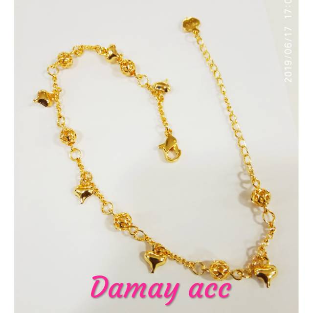 Gelang kaki bola bola love xuping