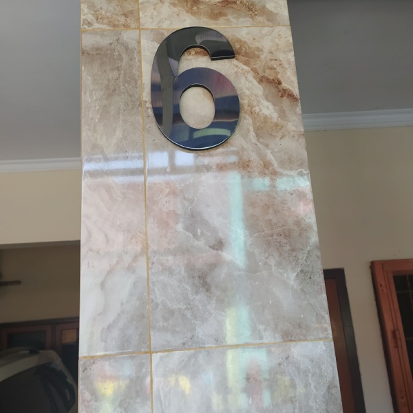 Huruf Timbul & Papan Nama Stainless Spoon tinggi 30cm Miror