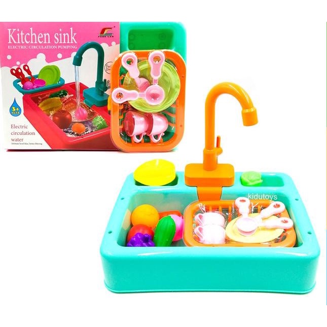 Mainan Anak Perempuan Kitchen Sink  Mainan Cuci Piring Anak 6058