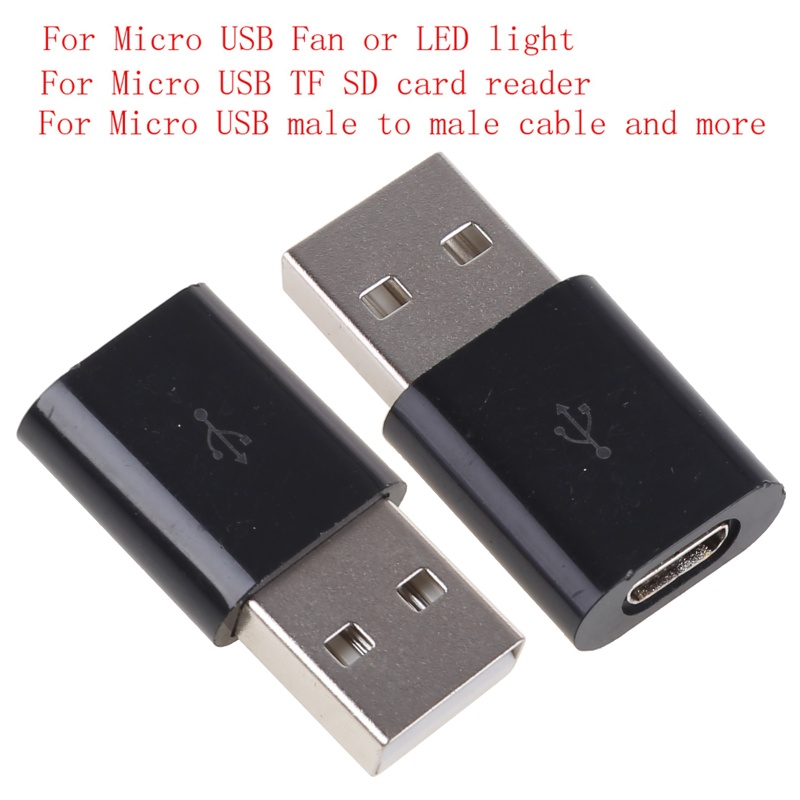 Btsg Cocok Micro USB Fan Card Reader USB 2.0 Male to Micro USB Female Data Converter