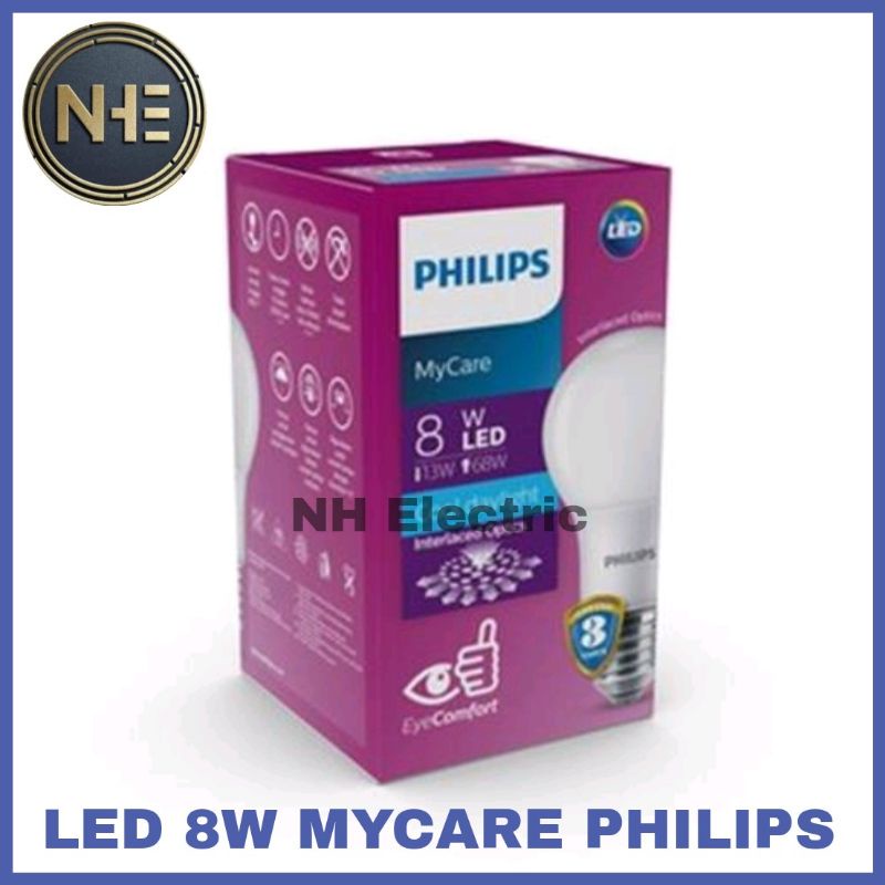 Lampu Led 8 Watt Mycare Ledbuld Putih Philips