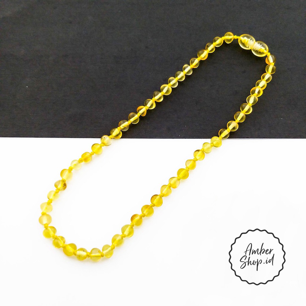 Set kalung &amp; gelang amber pereda nyeri tumbuh gigi bayi AS62 - Amber Shop
