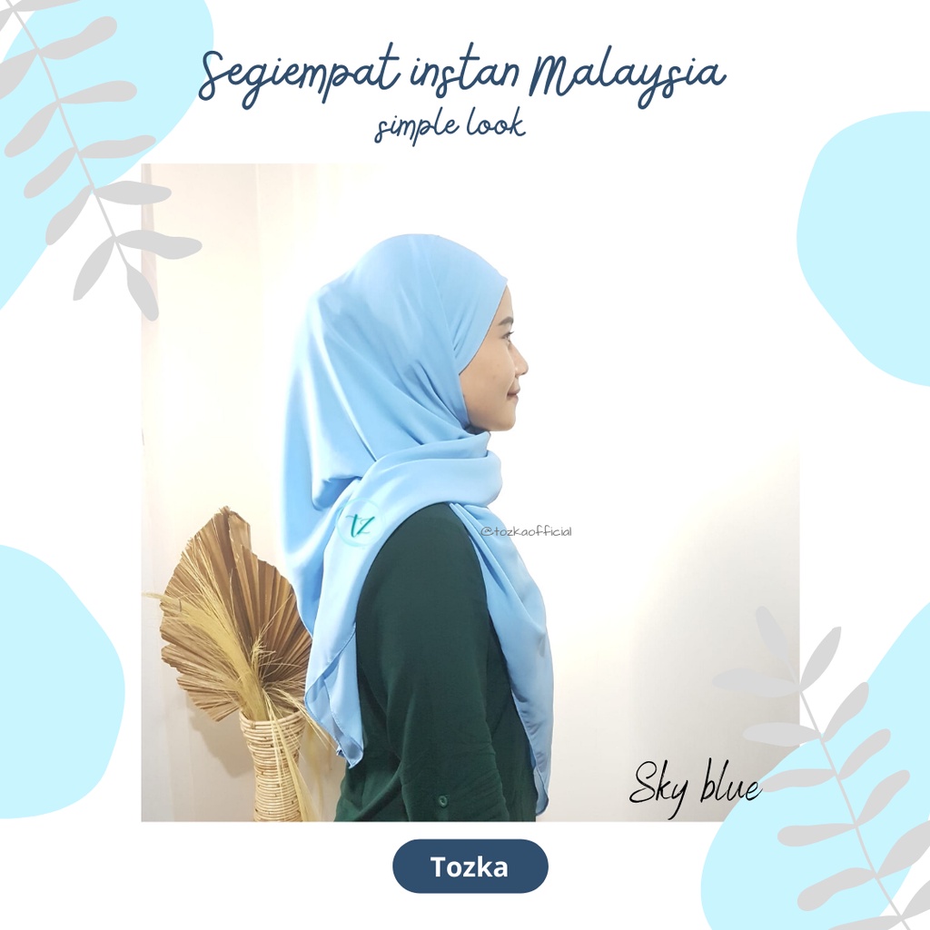 Segi Empat Instan Malay I Ikat Tali Ceruty BabyDoll Premium I Segiempat Segi Tiga Hijab Bando