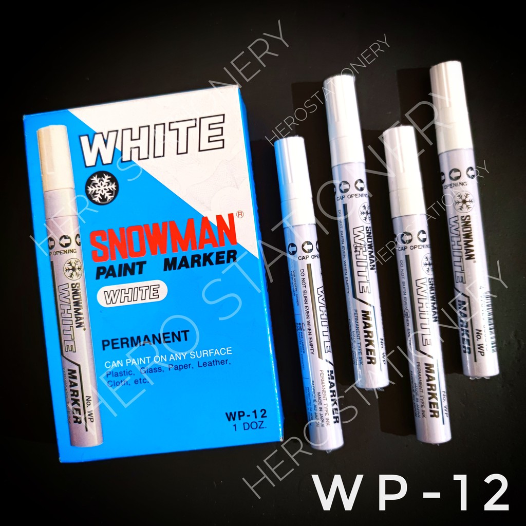 

Spidol cat jumbo permanen paint marker snowman tinta putih white WP-12