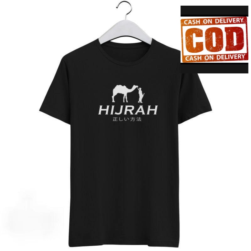 (COD) TSHIRT BAJU KAOS Dakwah / Hijrah Dijalan yg benar / Katun Combed 30s /  muslim H&H TwinShop