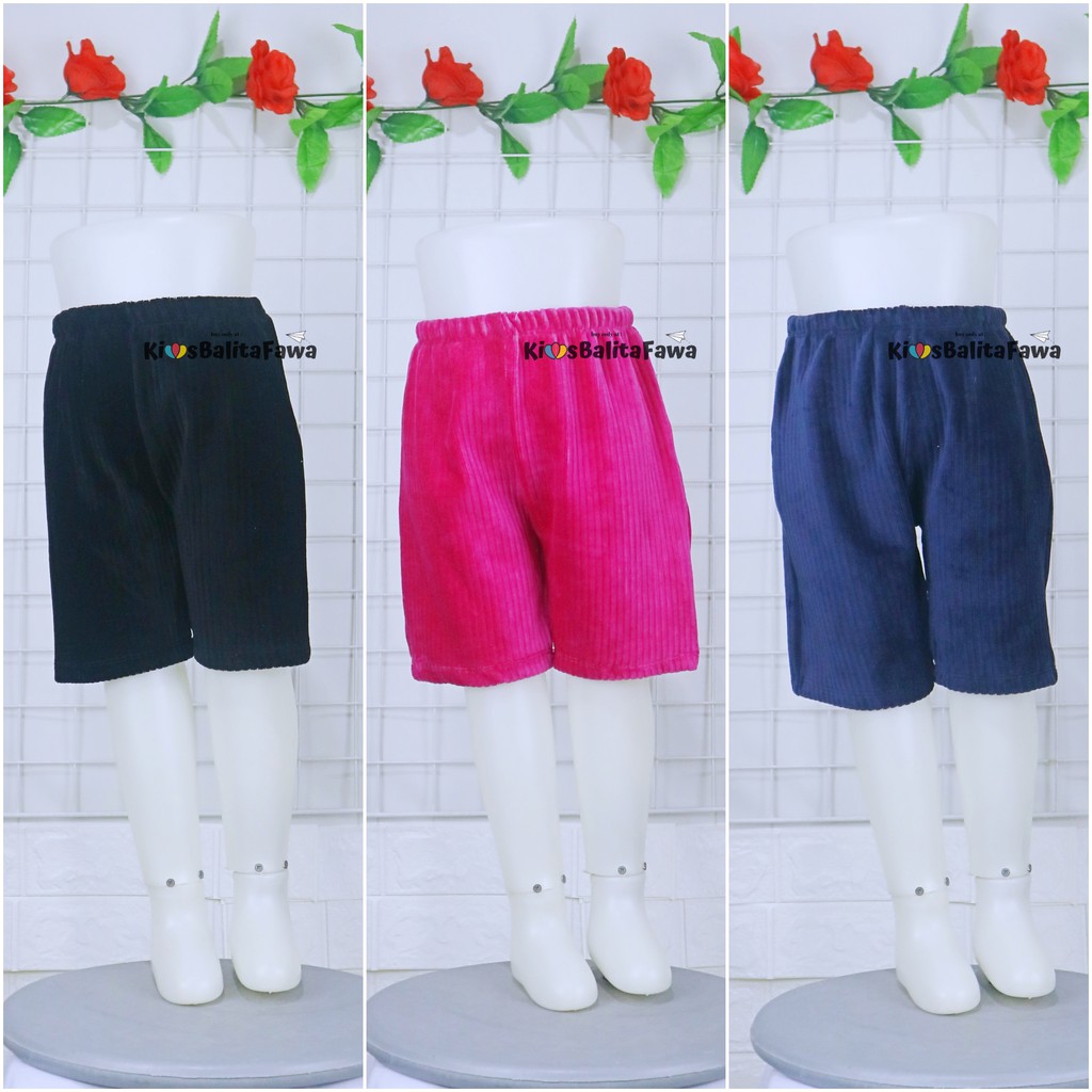 Code Short Pants uk 3-5 Tahun / PREMIUM Celana Main Ketat Pendek Balita Cewek Polos Anak Perempuan