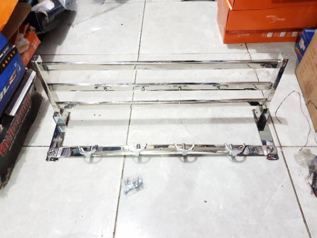 Rak handuk bano lipat 3 baris stainless minimalis PROMO