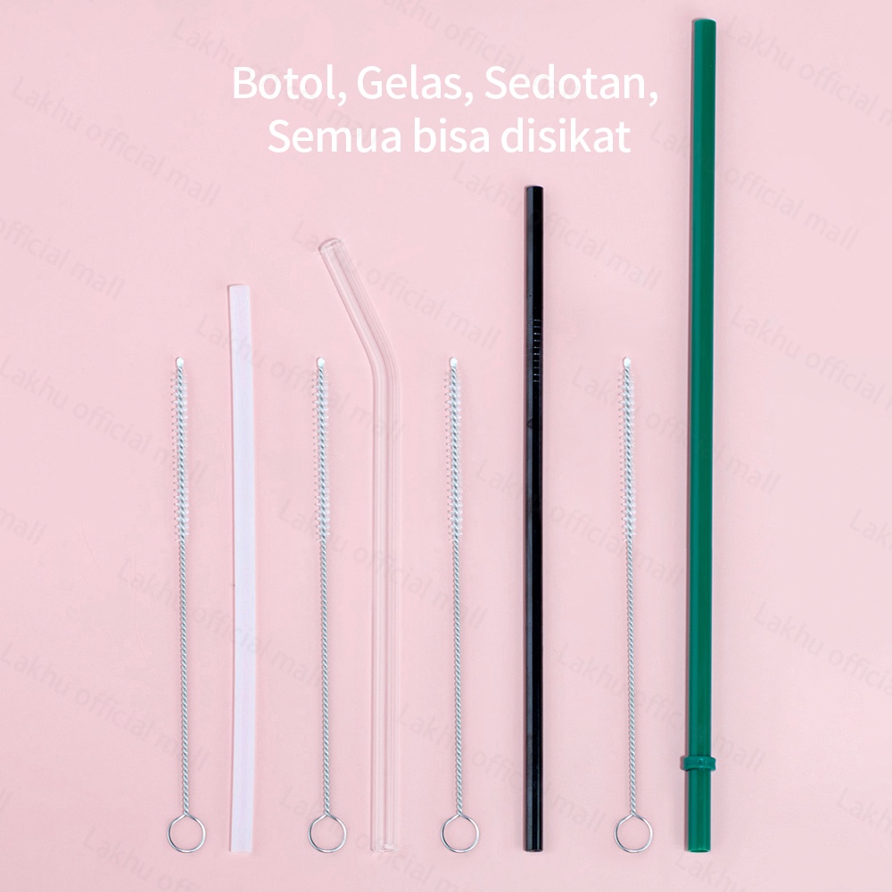 Lakhu Sikat Pembersih Sedotan Stainless Brush Pembersih Sedotan