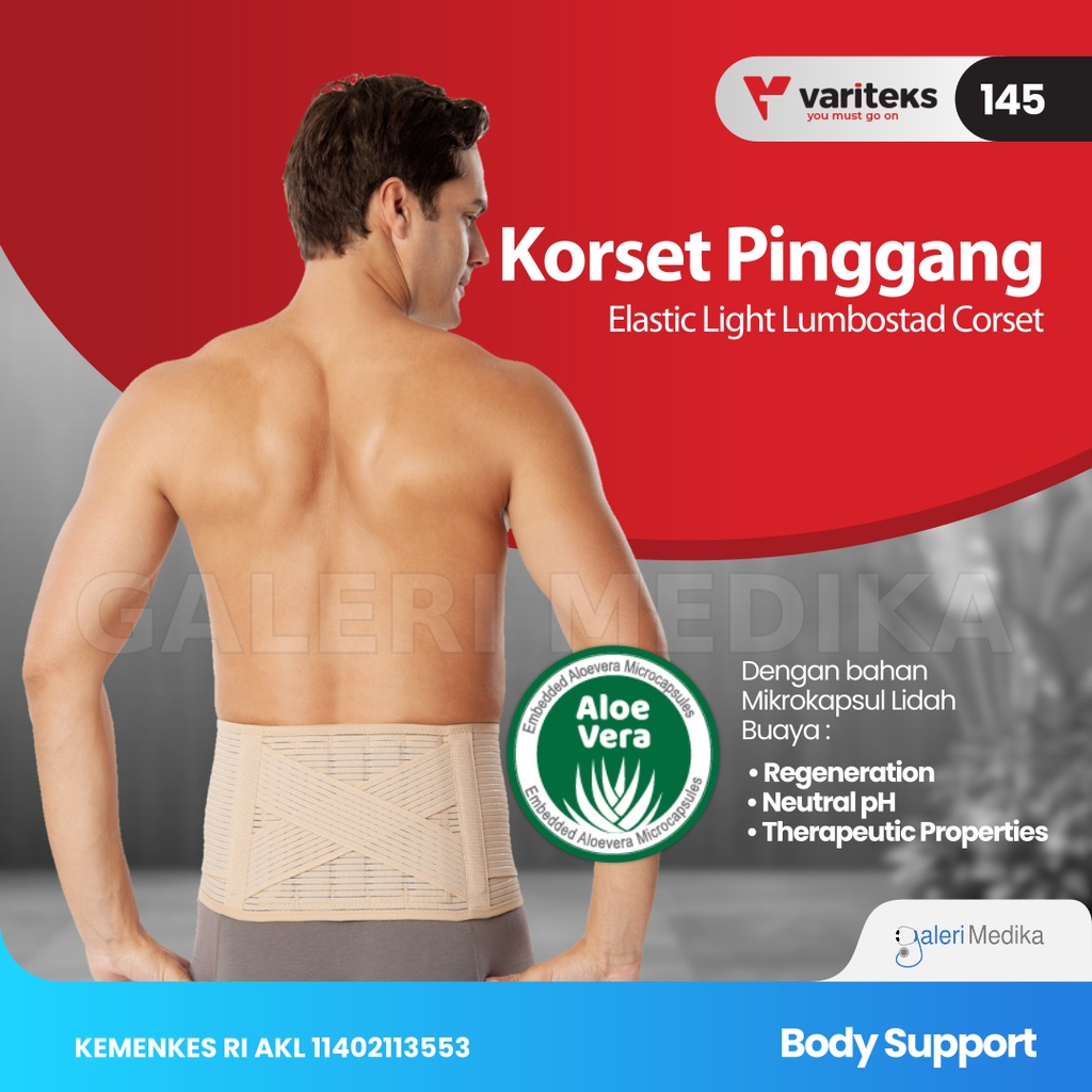 Korset Kesehatan Pasca Operasi Tulang Belakang Variteks 145 Elastic Light Lumbostad Corset