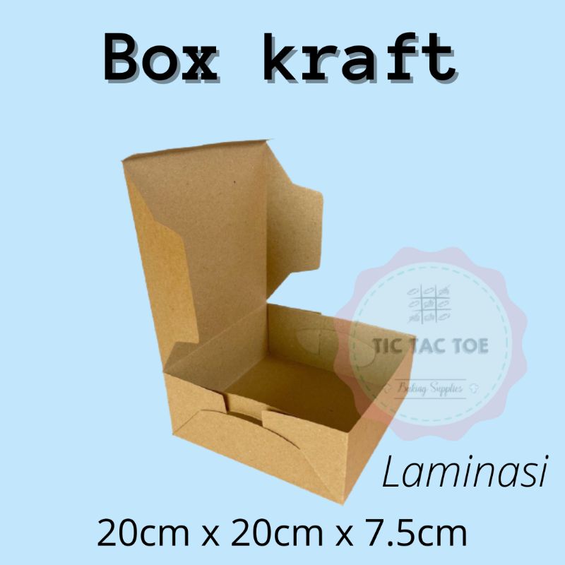 box coklat dos coklat kotak coklat box laminasi dos laminasi box coklat laminasi 20x20x7.5(isi10pcs)