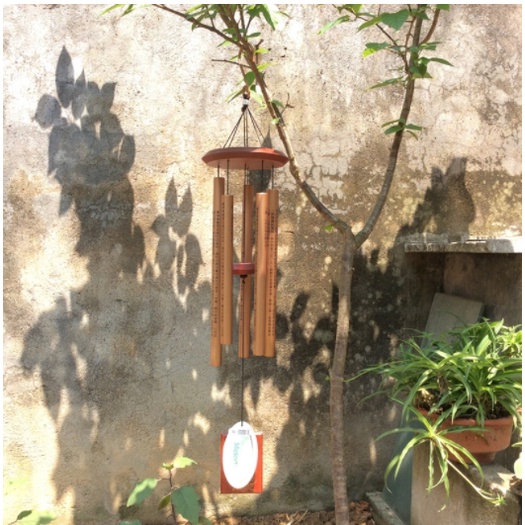 Fungling/Wind Chime My Melody Sutra Tunes Guan Yin Kwan Im 5 Batang Rose Gold