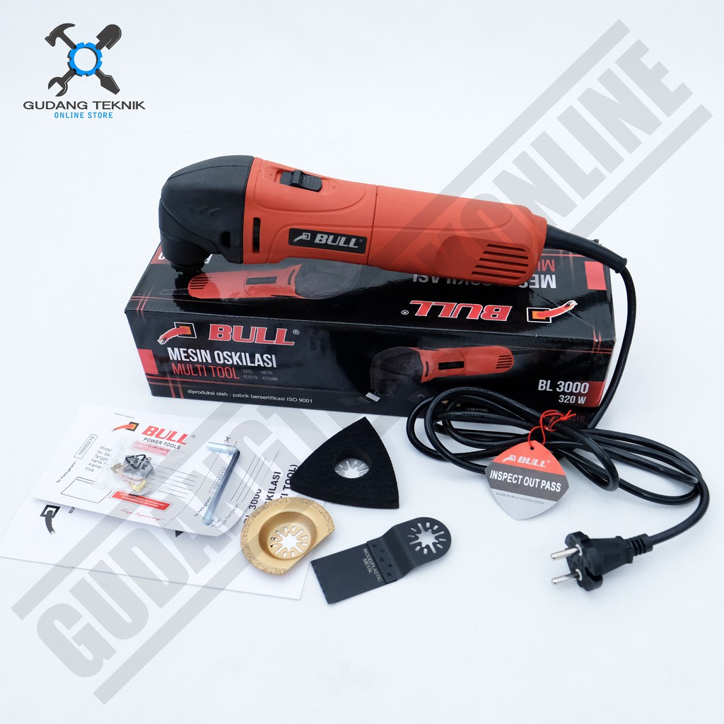 Mesin Oskilasi Multi Tool Bull BL 3000 - Mesin Multifungsi Cutter Sander