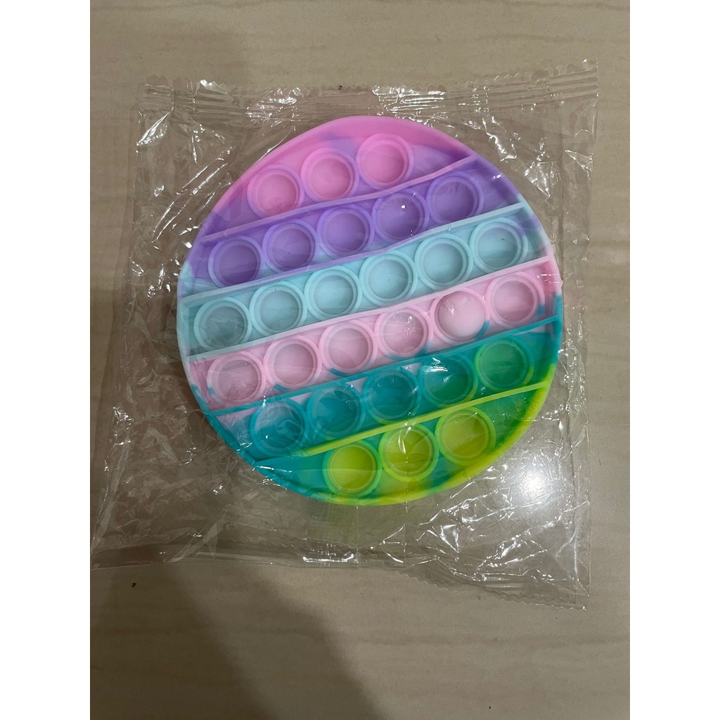 COD New Fidget Push Pop Its Mainan Anak Toys Bubble Kids Mainan Popit Murah Rainbow Pop it PASTEL-Bulat Pastel