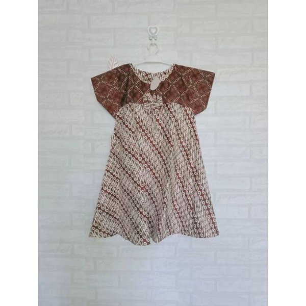 Dress batik anak size XL usia 8-9th