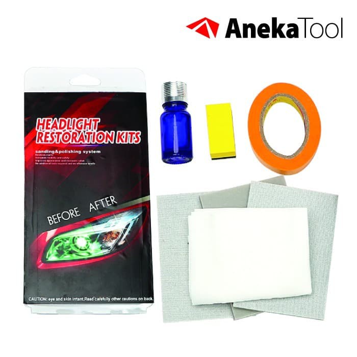 AnekaTool Restorasi Lampu Mobil Headlight Restoration Kit