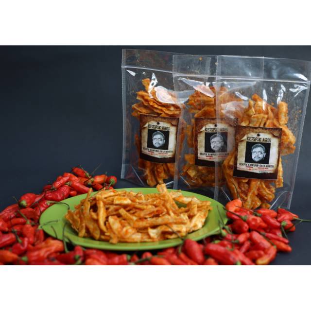 

KERIPIK ARQI - KERIPIK KAMPUNG RASA MANTUL - PEDAS MANIS (cabai rawit merah/cengek)