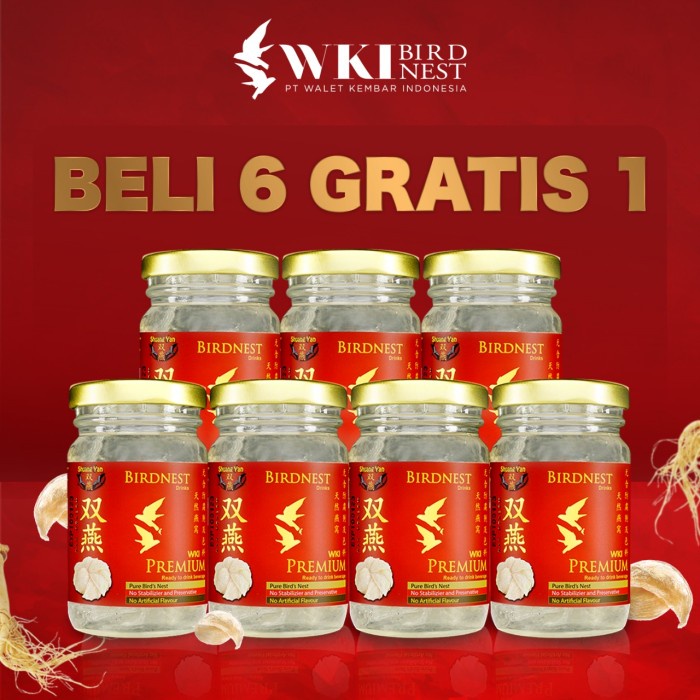 

LAINNYA-KEMASAN-MINUMAN- MINUMAN SARANG BURUNG WALET 120ML - ORIGINAL FLAVOR - BUY 6 GET 1 FREE -