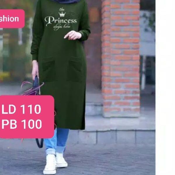 ۩ JF Tunik Kaos Babyterry Jumbo wanita Muslimah PRINCESS ❅