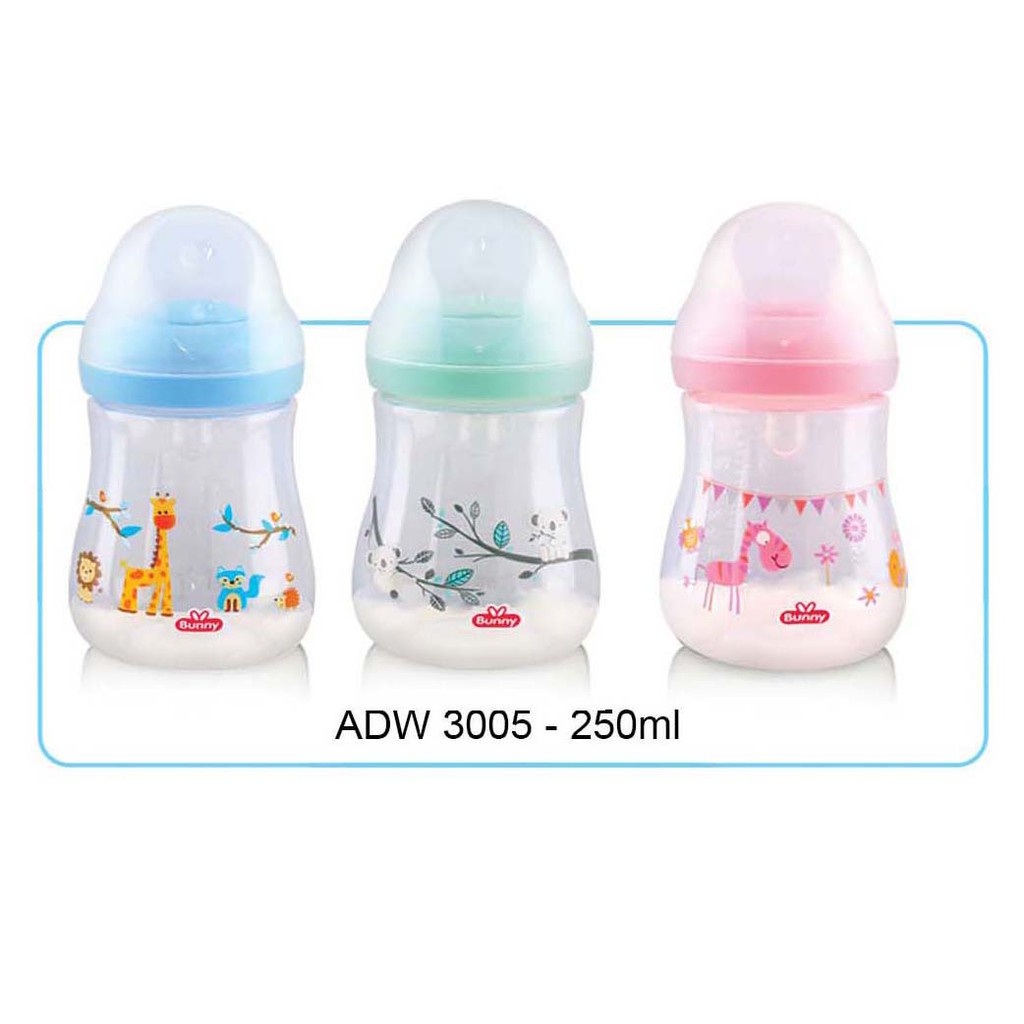 Morinz Lusty Bunny Feeding Bottle Botol Susu Dot Wide Neck 150ml / 250ml