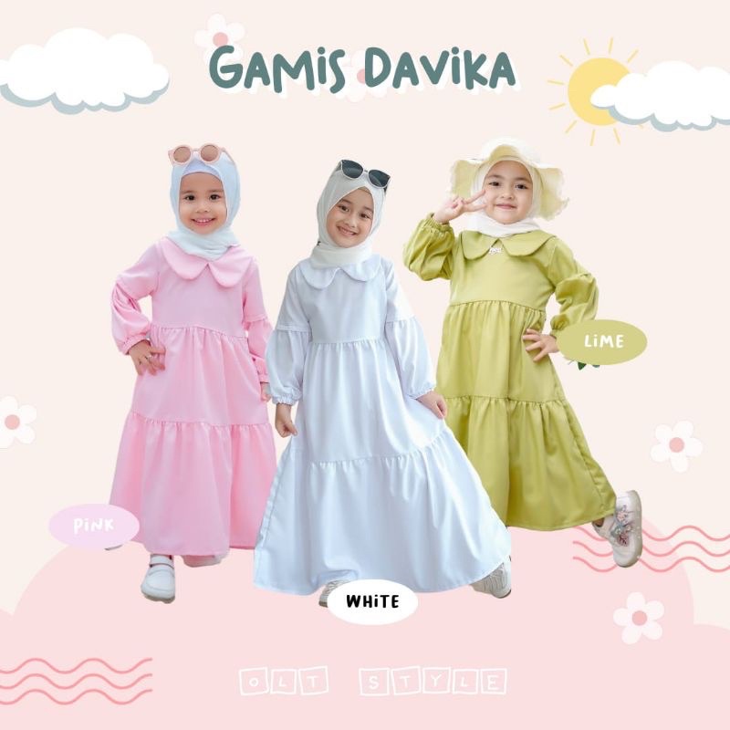 DAVIKA TOP Terbaru Gamis Anak Muslimah