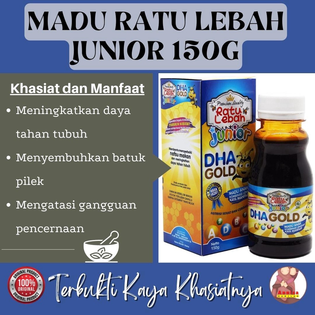MADU ANAK DHA GOLD PLUS OMEGA 3 - MADU ANAK RATU LEBAH JUNIOR DHA GOLD PLUS OMEGA 3