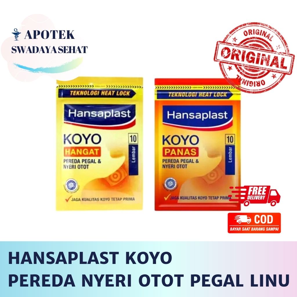 HANSAPLAST KOYO Hangat dan Panas Isi 10 - Pereda Nyeri Otot Pegal Linu Sachet Heat Lock Panas Hansaplas