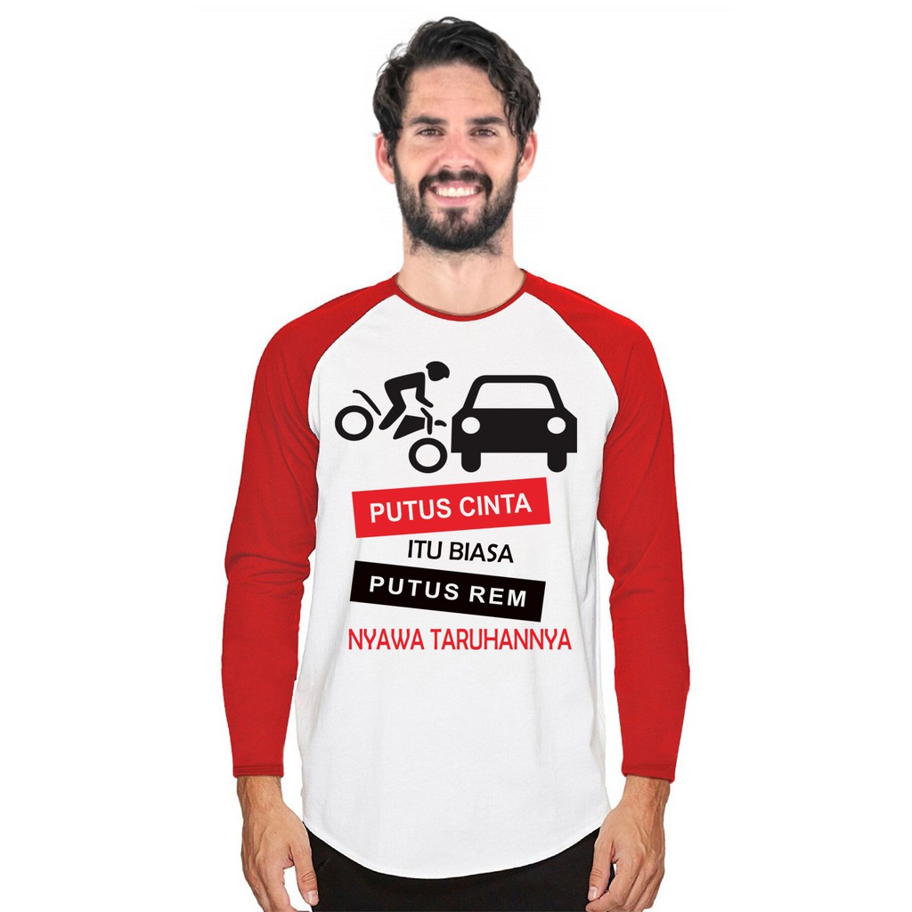 Myco | Kaos Raglan | Gambar Putus Cinta | Atasan Pria | Ukuran M - L - XL - XXL