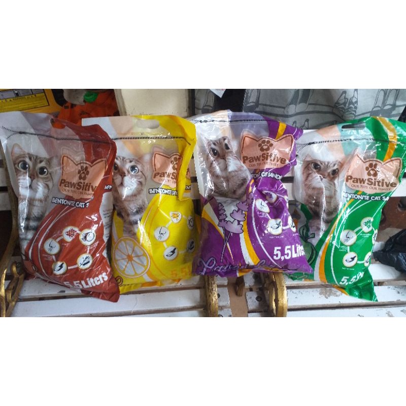 Pawsitive pasir gumpal kucing 5.5 liter