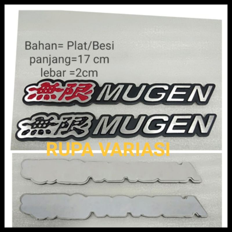 emblem stiker sticker mobil universal mugen tempel plat keras HONDA BRIO JAZZ HRV HR-V BR-V BRV MOBILIO CR-V CRV