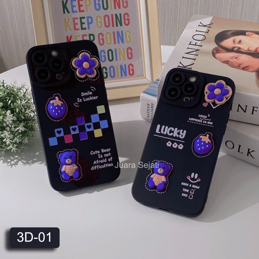 Silicon Oppo 3D Timbul (3D01) Oppo A5S Oppo A7 A1K A39 A57 A71 A83 Oppo F5 F5 YOUTH F7 F9 Oppo A3S |