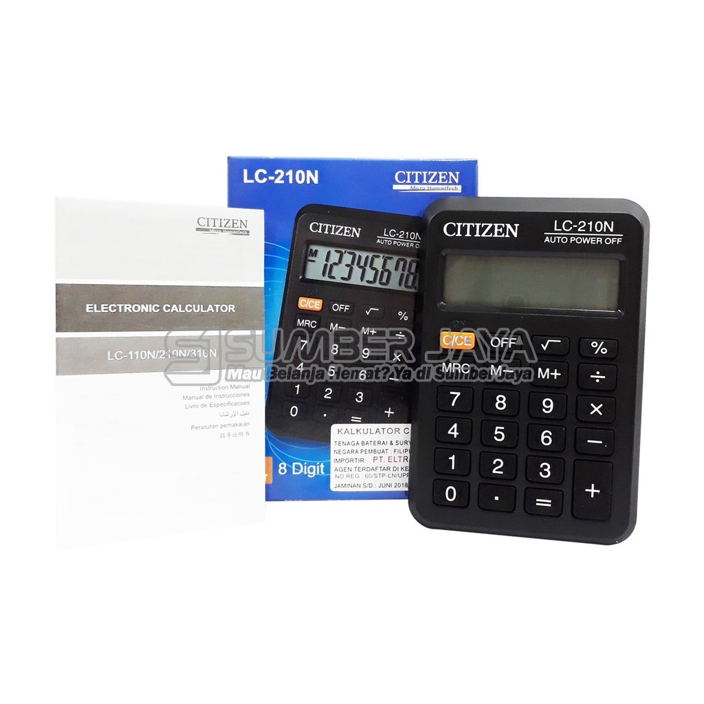 

Kalkulator Citizen Pocket Calculator LC - 210N