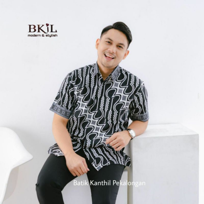 tey-17 Batik wanita ASJ SA HRB026 Kenongo Kemeja Tosca Pendek-HEM PARANG AGUNG