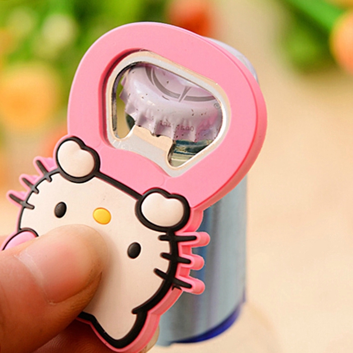 Cute Cartoon Silicone Bottle opener,Stainless Steel Plastic Bottle Opener,refrigerator stickers