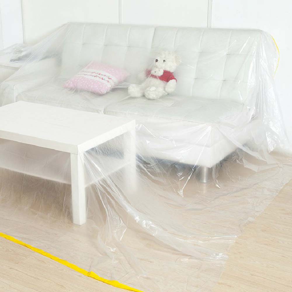 Rebuy Cover Pelindung Meja / Furnitur Sekali Pakai Anti Air / Debu Bahan Plastik