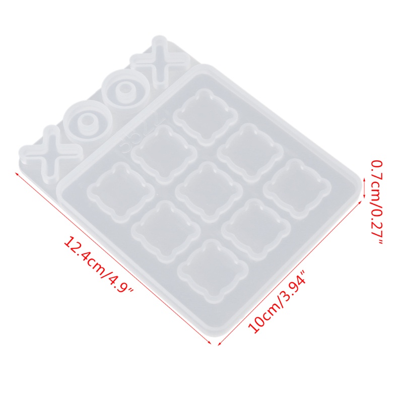 SIY  Small Tic Tac Toe Molds for Resin Casting Small O X Board Game Silicone Mold DIY Craft Classic Board Family Games Molds