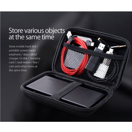 Storage bag orico 2.5 inch anti shock for ssd hdd charger cable usb phm-25 - pouch hardcase universal