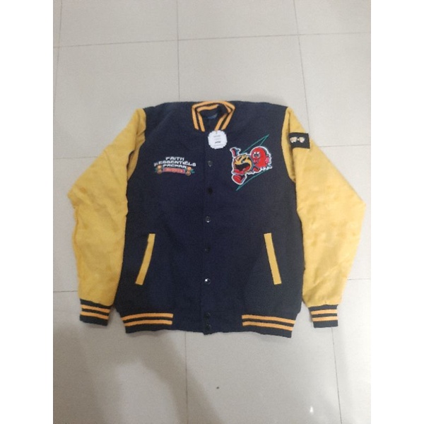 Faith industries varsity jacket pacman navy