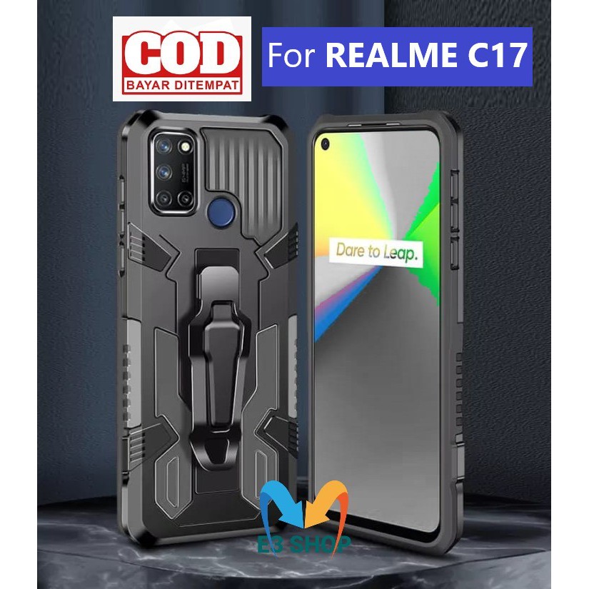 CASE HP REALME C17 CASING STANDING BACK KLIP HARD CASE NEW COVER