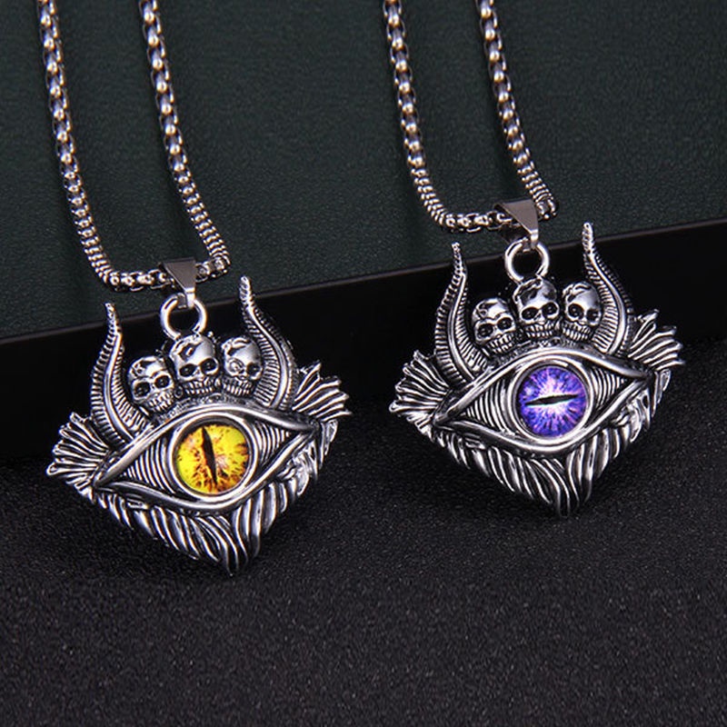 Kalung Liontin Evil Eye Warna Biru Gaya Turki Untuk Pria Dan Wanita