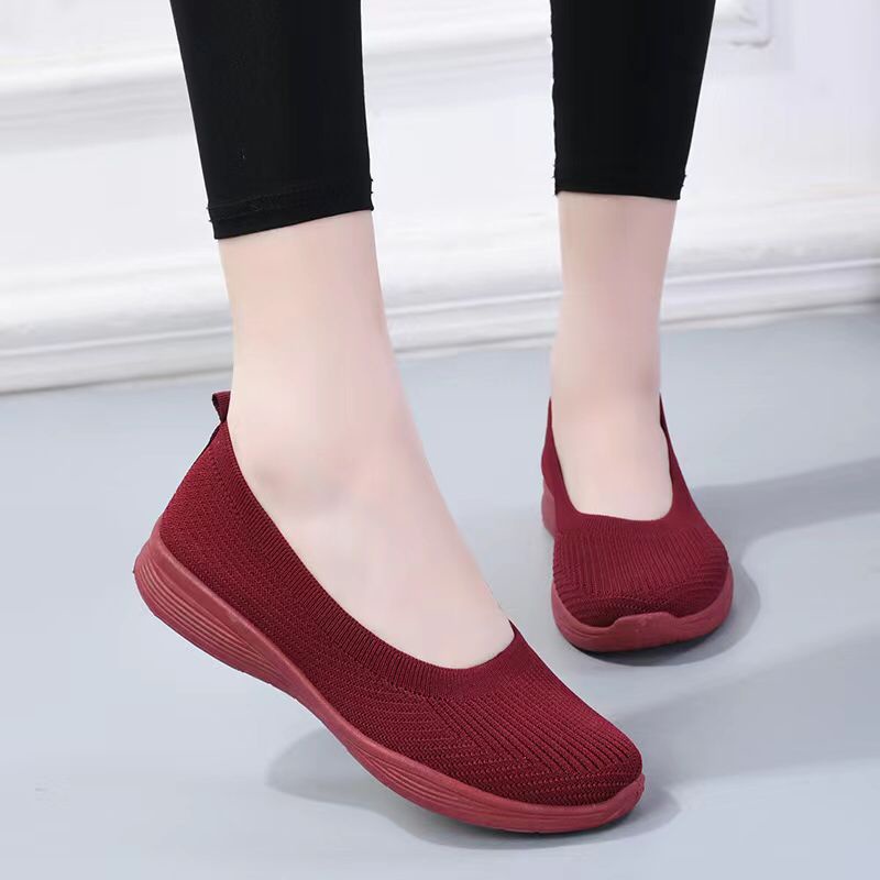 Permata  Sepatu Slip On Wanita Import A02 Premium Quality  Fliknit Shoes