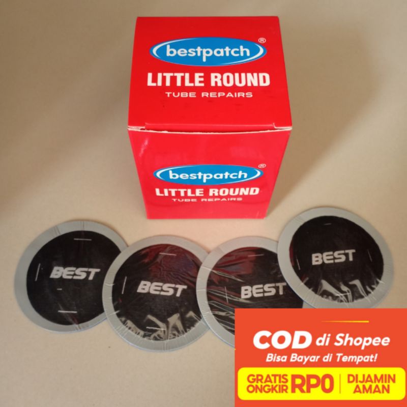 Bestpatch Little Round 53mm Per Pcs / Biji / Lembar - Karet Tambal Ban Dalam - Best - Bestpatch