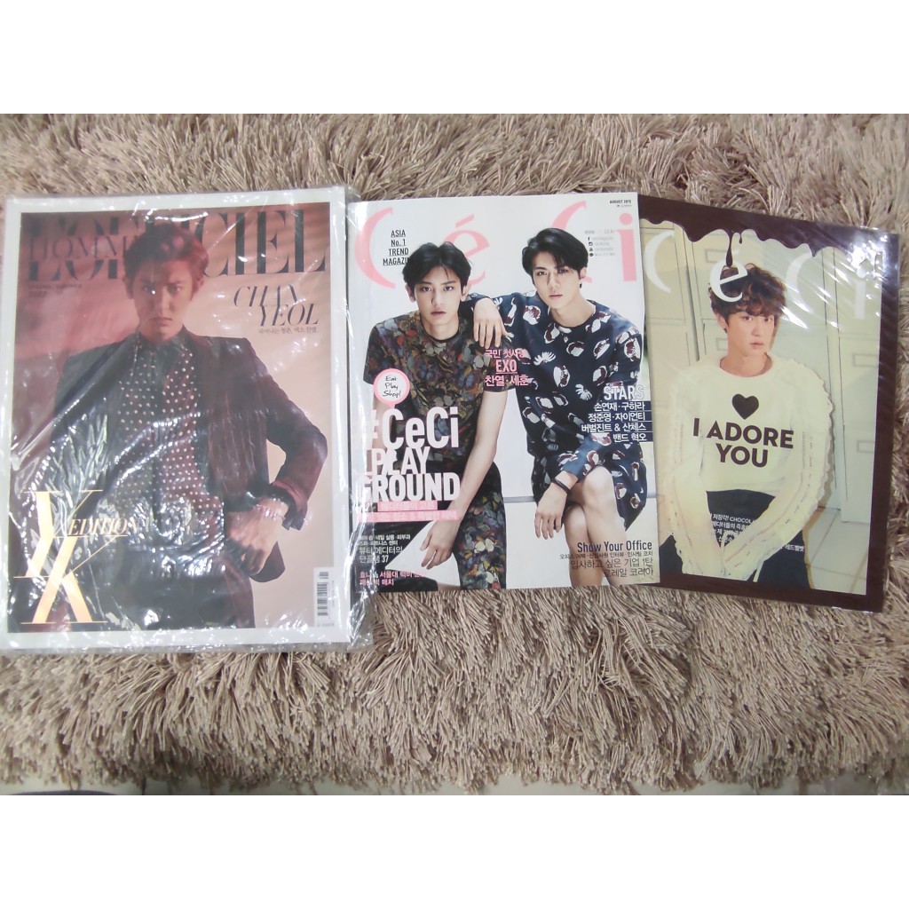 CHANYEOL SEHUN EXO MAGAZINE