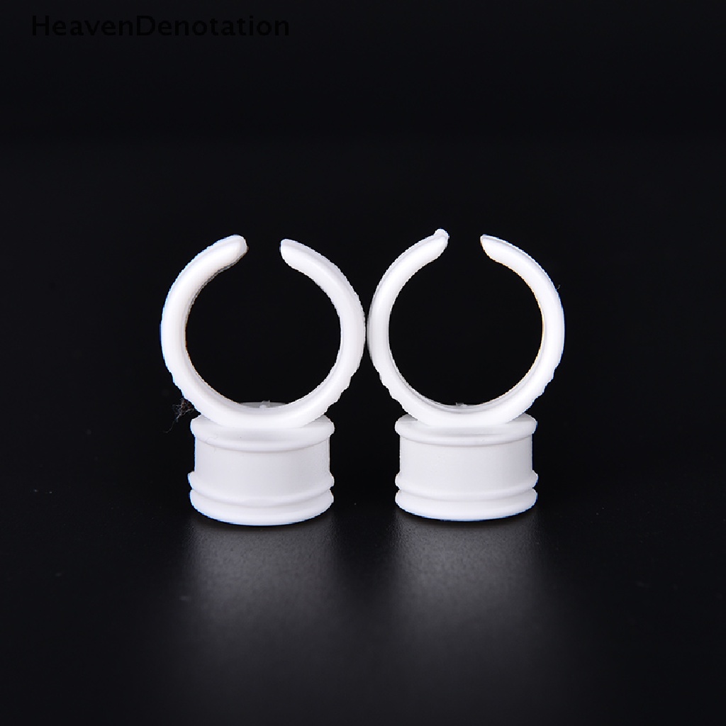 [HeavenDenotation] 100Pcs Tattoo Permanent Eyelash Makeup Ink Cup Cap Finger Ring Holder