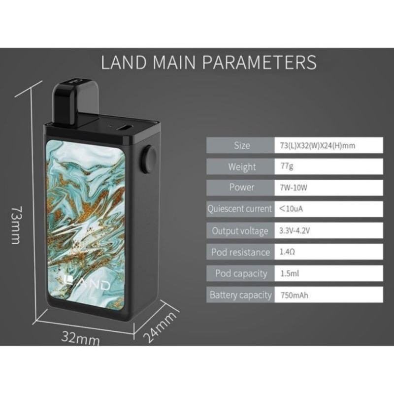 Terlaris Vapoor Vapee Obs Land P0d Kit 750Mah Authentic